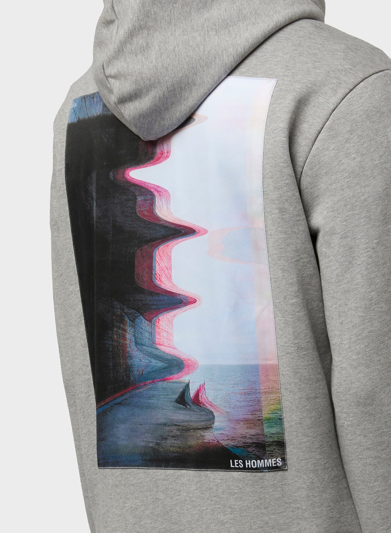 FULL ZIP WITH SILK FLUID PRINTS ON THE BACK