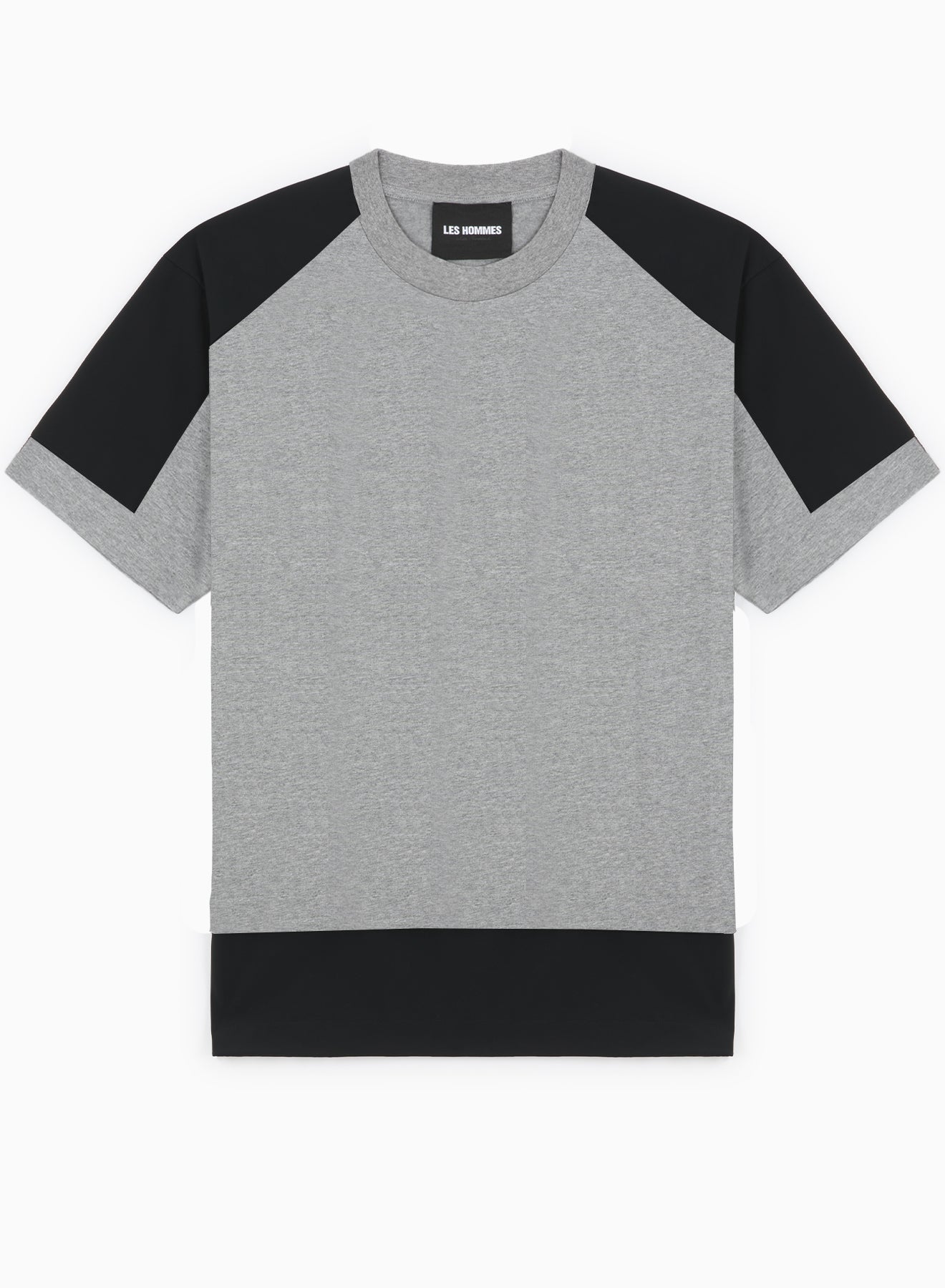 ROUND NECK NYLON DOUBLE LYERING T-SHIRT