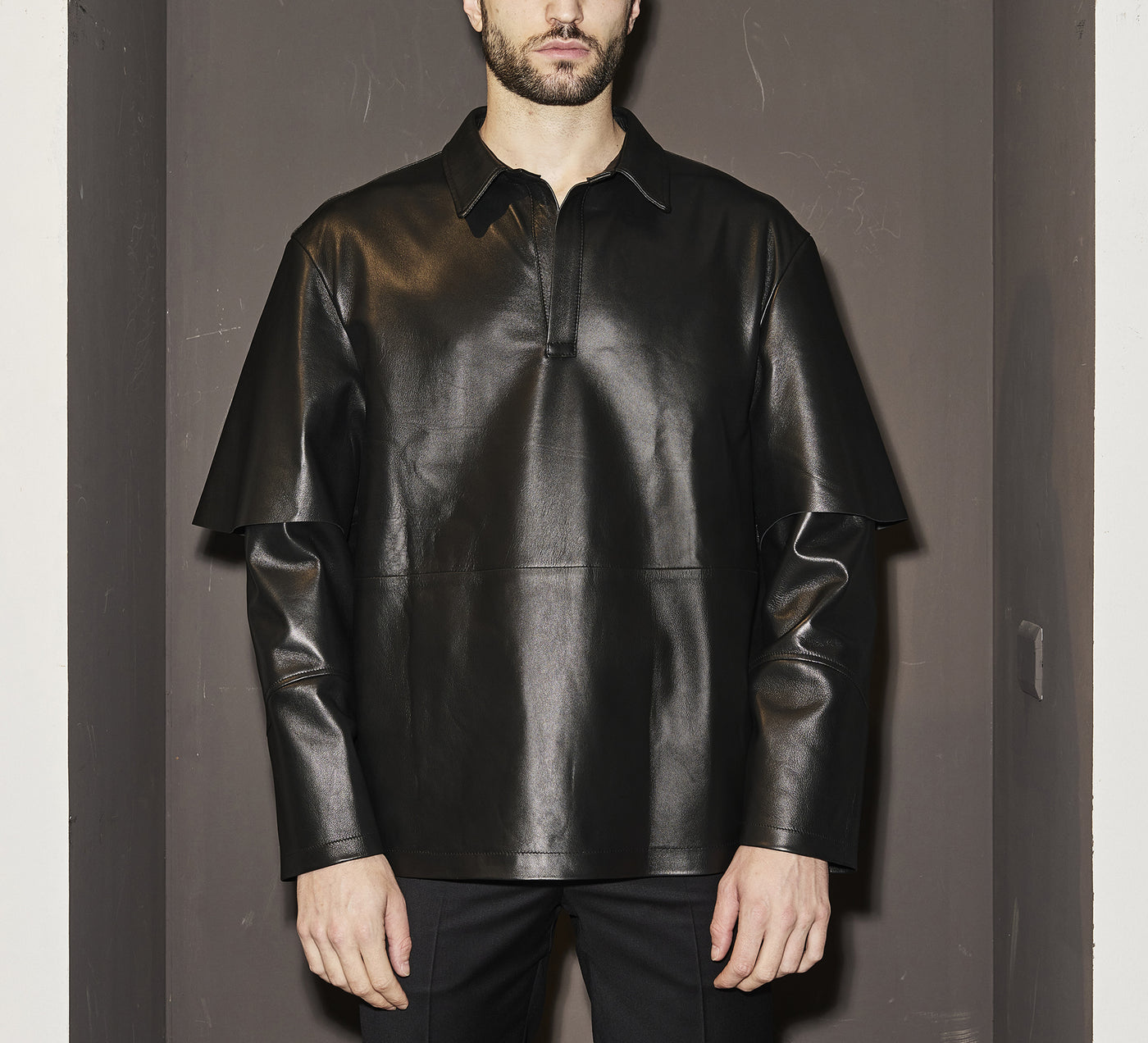 LHB2524004  Leather t-shirt