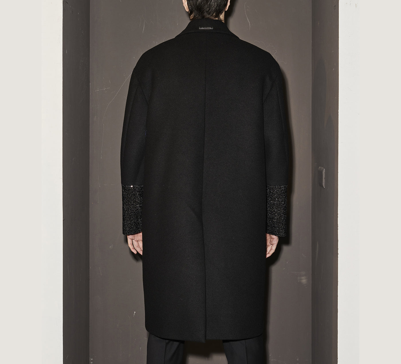 LHB2524007  Wool Coat Paillettes culf