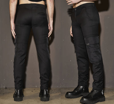 LHB2526005  Nylon Pockets and Piercing Trousers